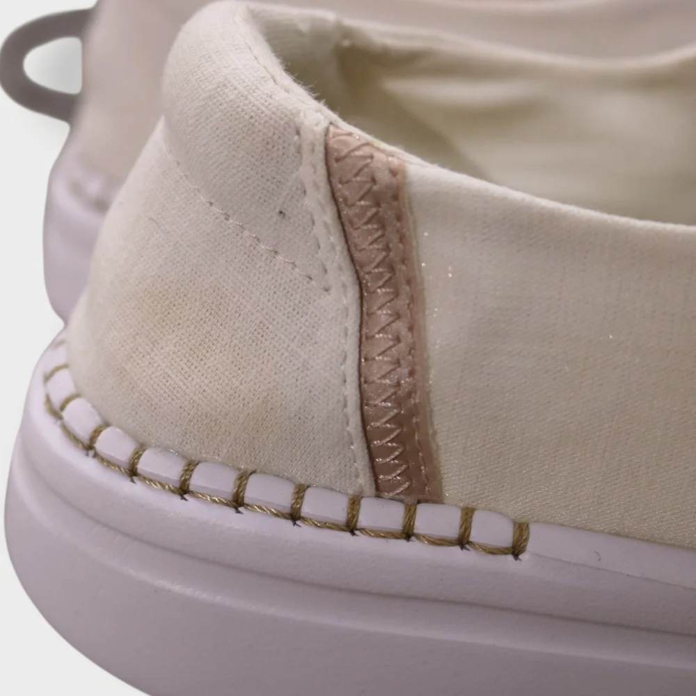 Hey Dude Wendy Rise Spark White Shoes US Women's 8 EU 39 Shimmer New With BOX - Picture 6 of 8